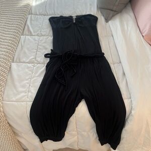 Guess Black Strapless Romper